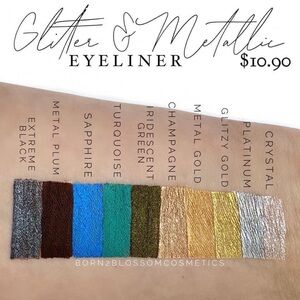 Liquid Metal & Glitter Eyeliner European Standard professional grade!